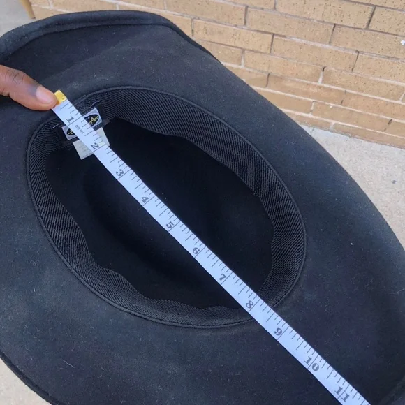 Scala 100% Wool Felt Unisex Cowboy Cowgirl Hat Western Cap Black Silver Buckle